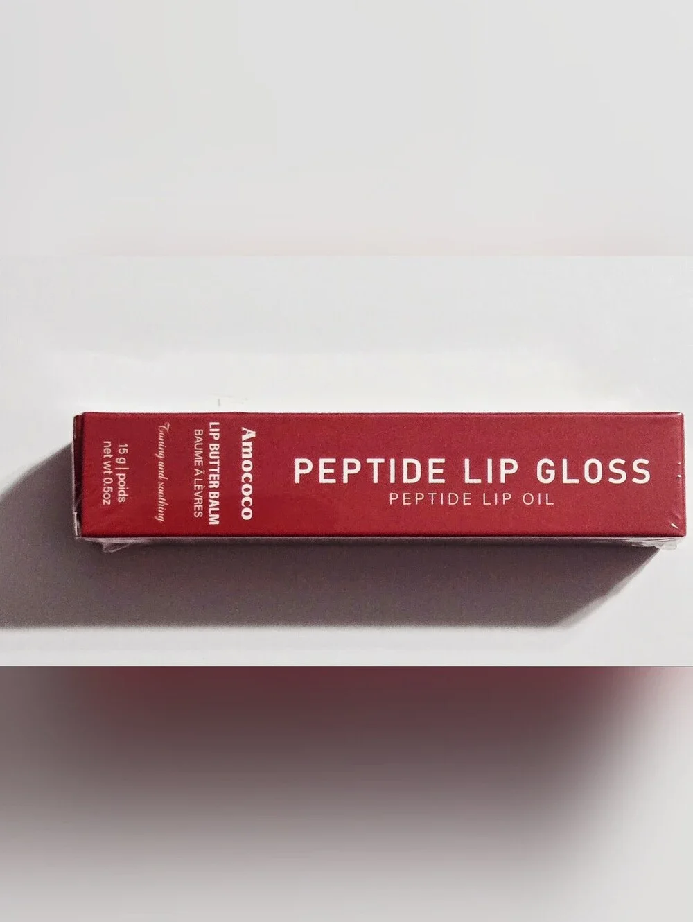 Amococo Peptide Lip Gloss Lip Butter Balm #06 Cocoa Tint 15g New Sealed